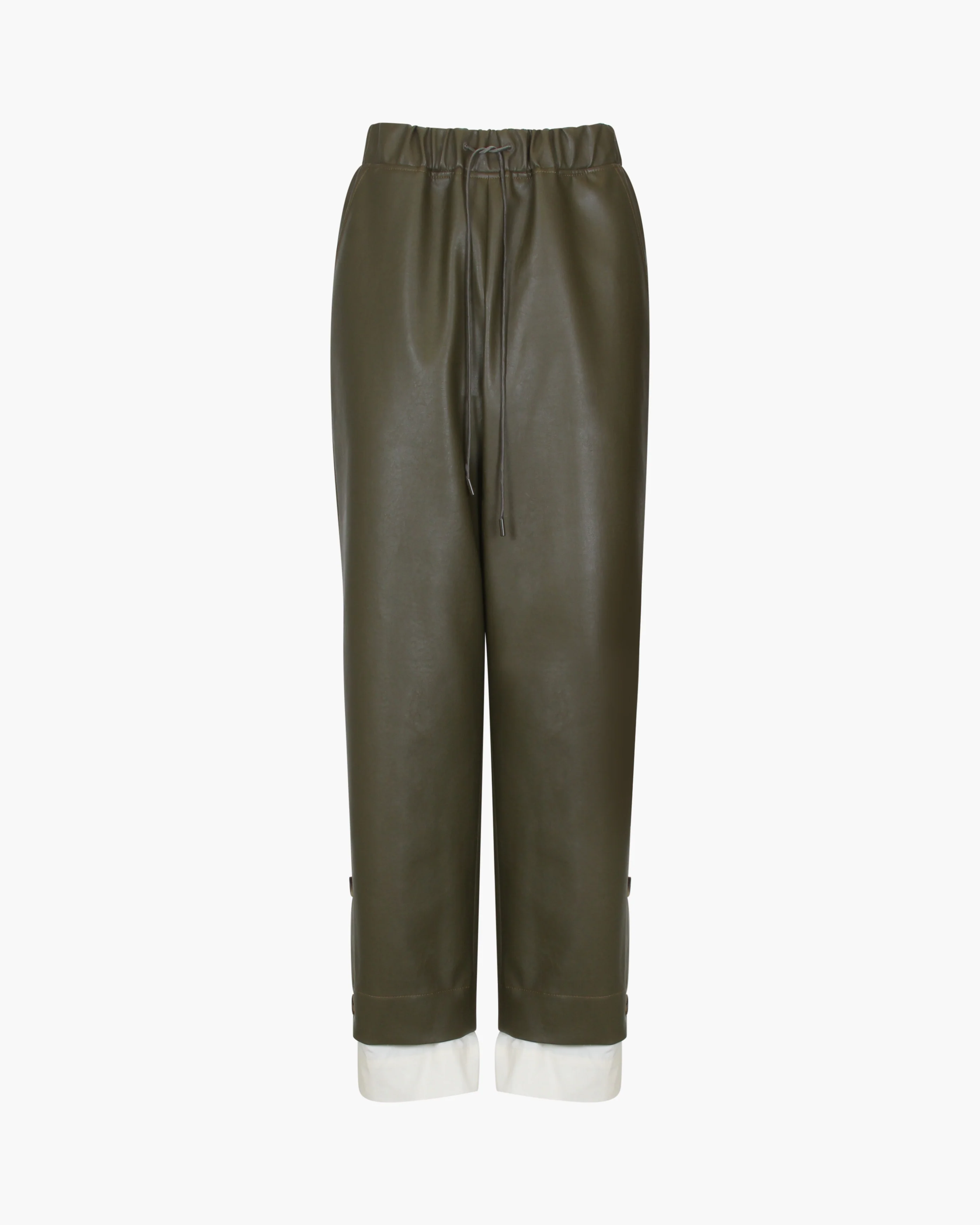 Noemi Trousers Faux Leather Green - Image 6