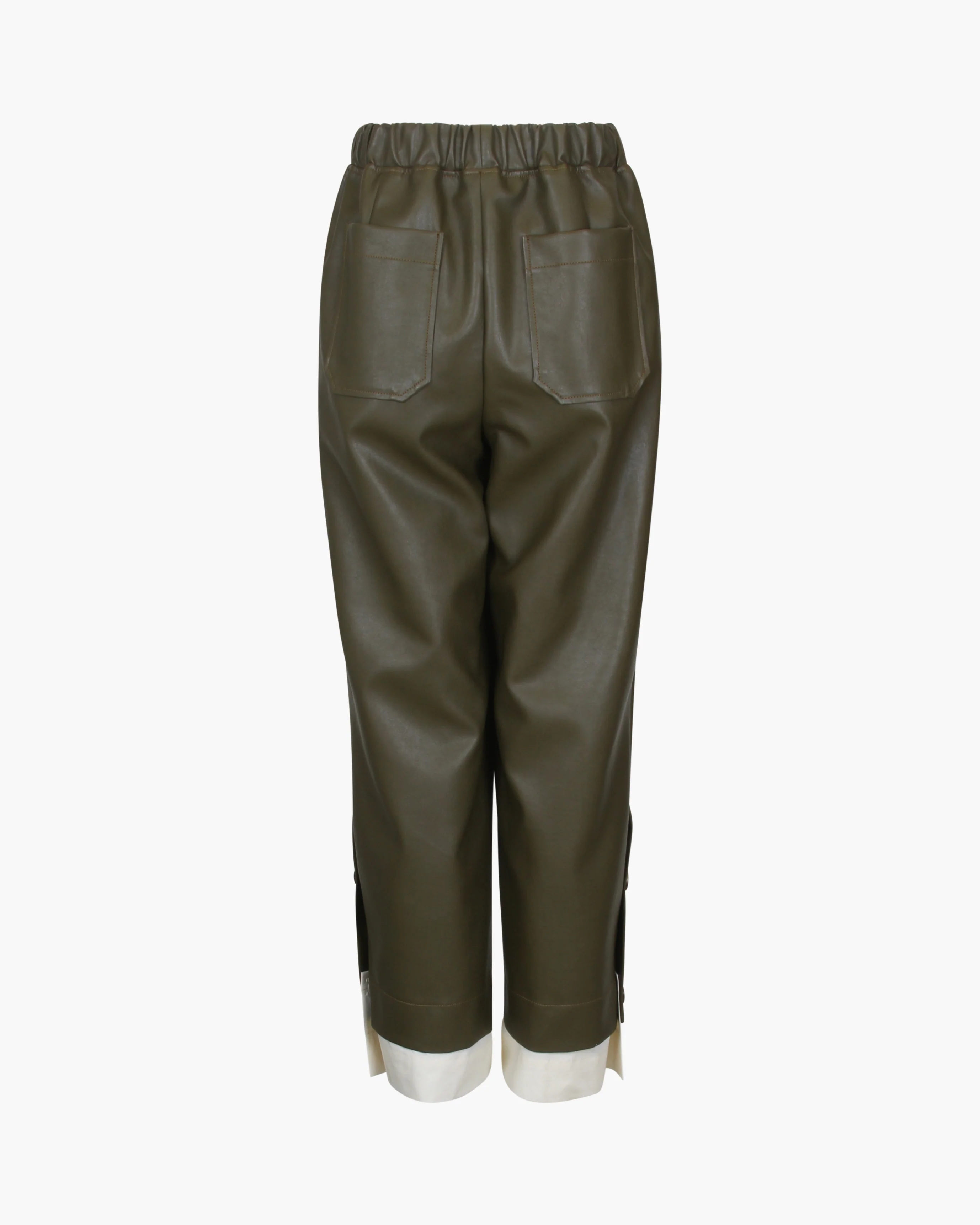 Noemi Trousers Faux Leather Green - Image 7