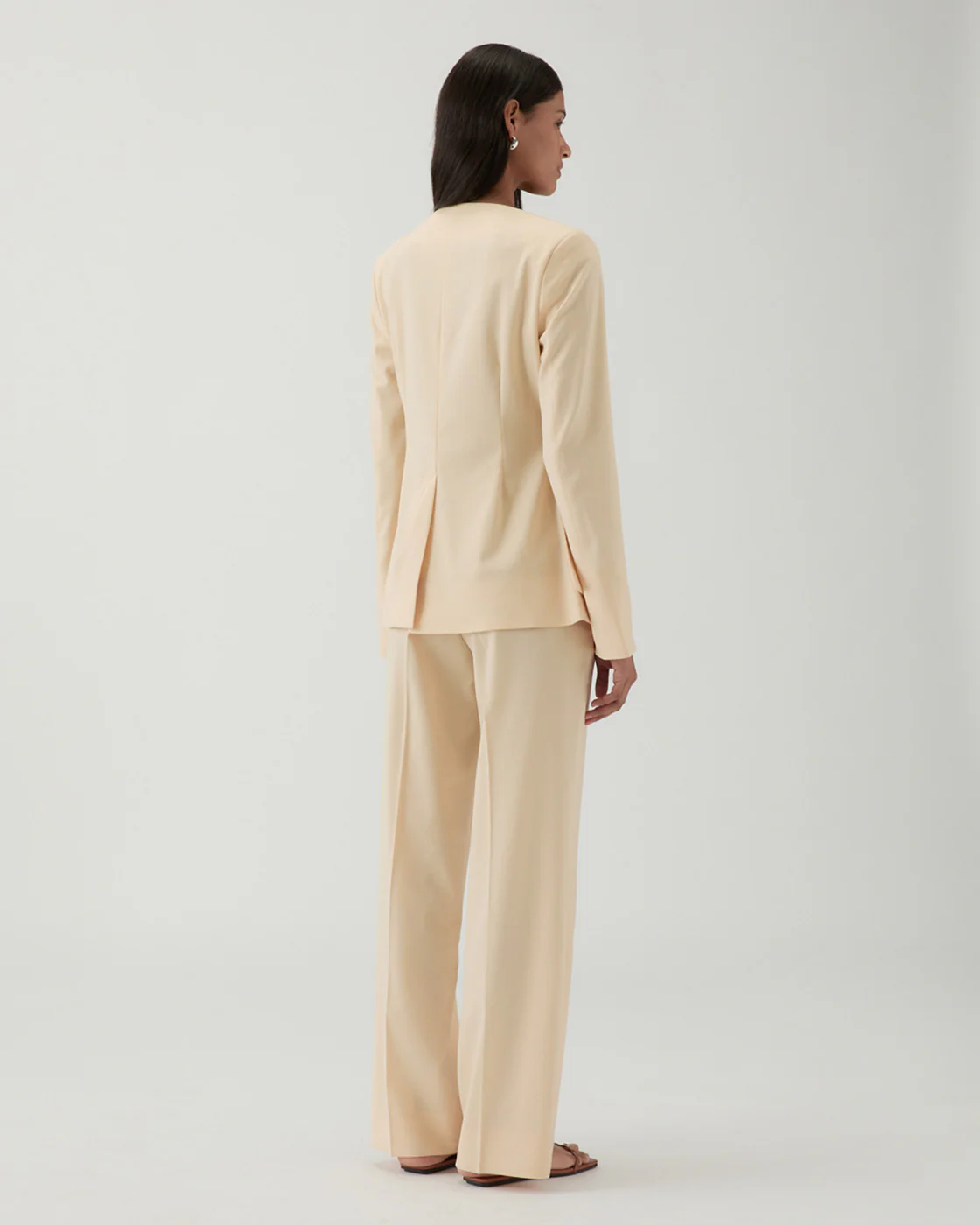 Noemie Blazer Wool Blend Suiting Butter - Image 3