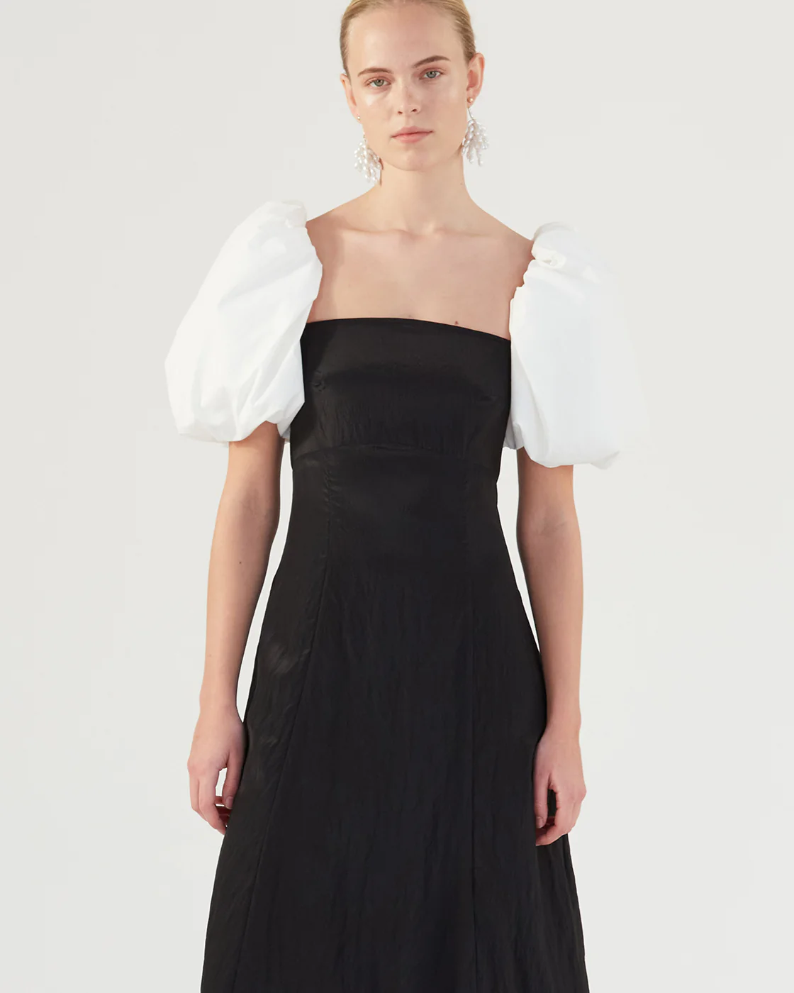 Oksana Dress Viscose Blend Crinkle Black - Image 3