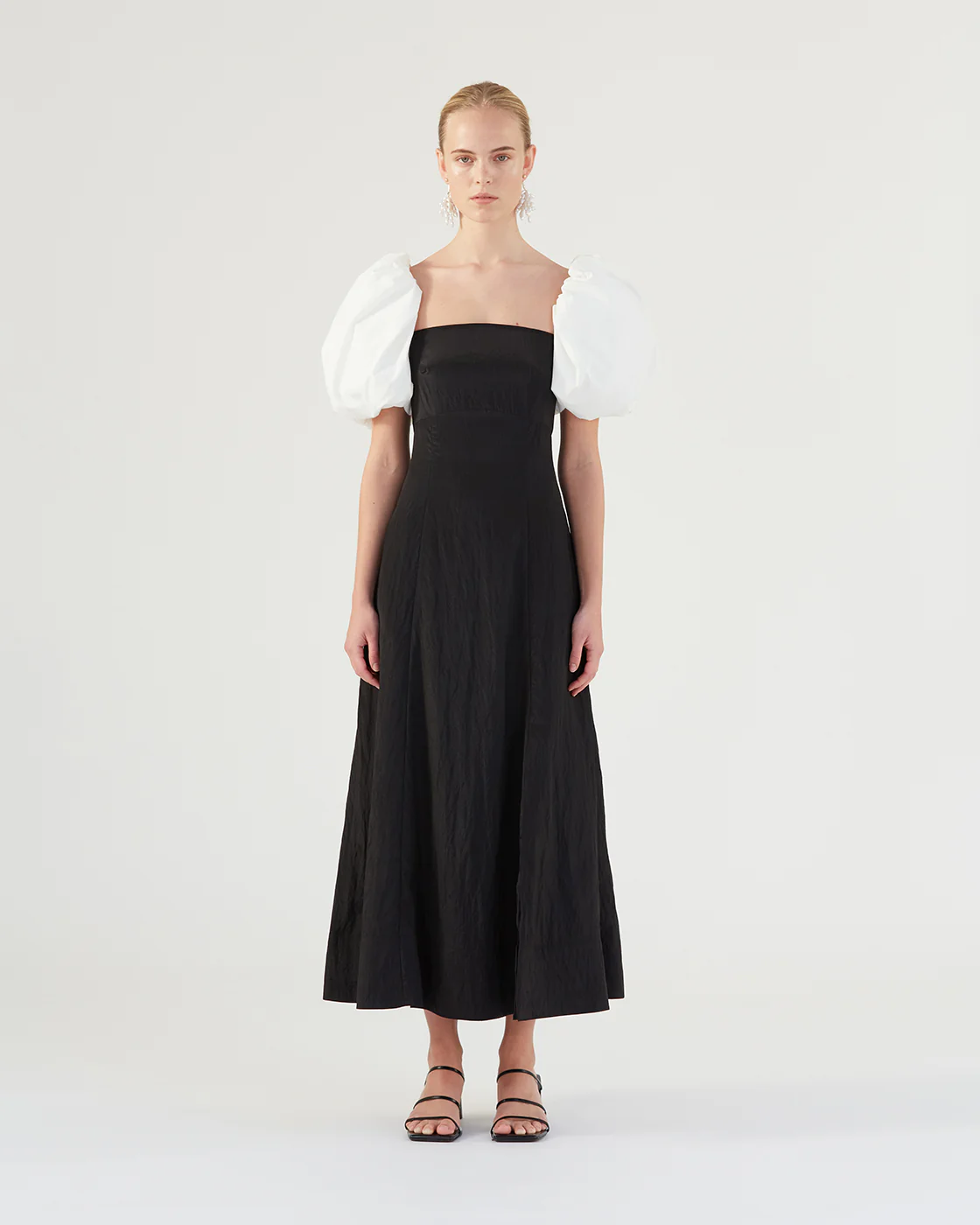 Oksana Dress Viscose Blend Crinkle Black - Image 4