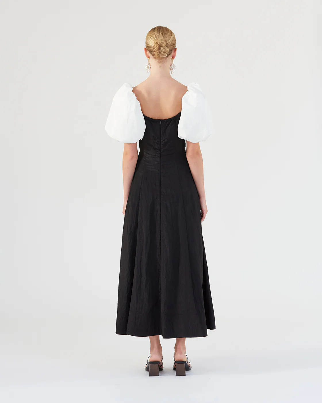 Oksana Dress Viscose Blend Crinkle Black - Image 9