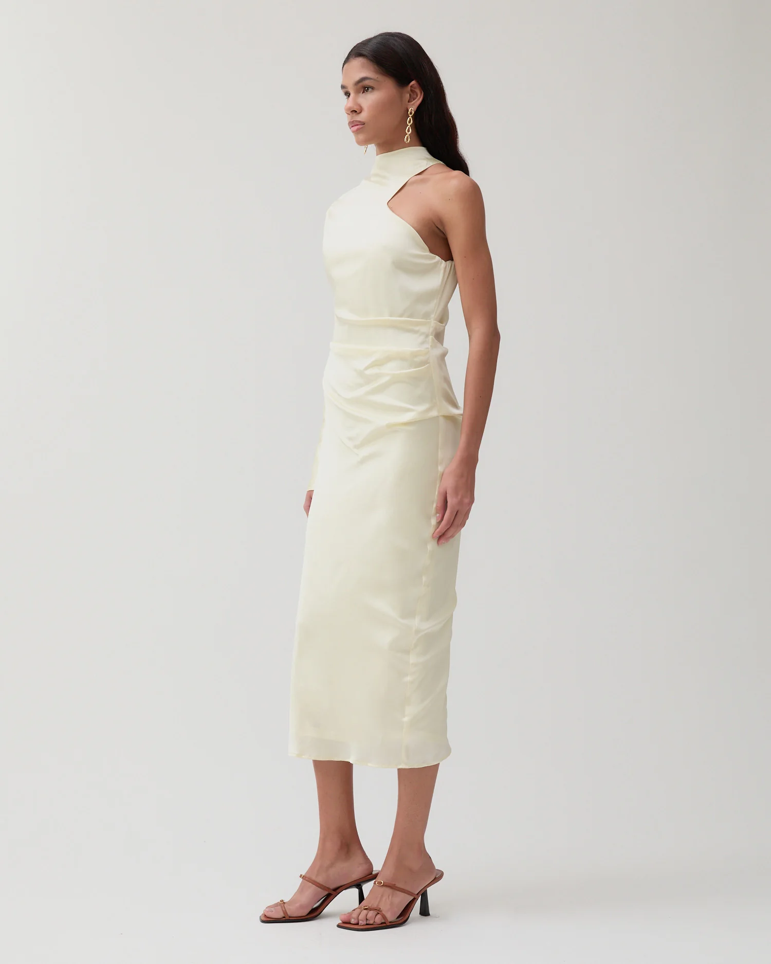 Ola Dress Silk Satin Butter - Image 6