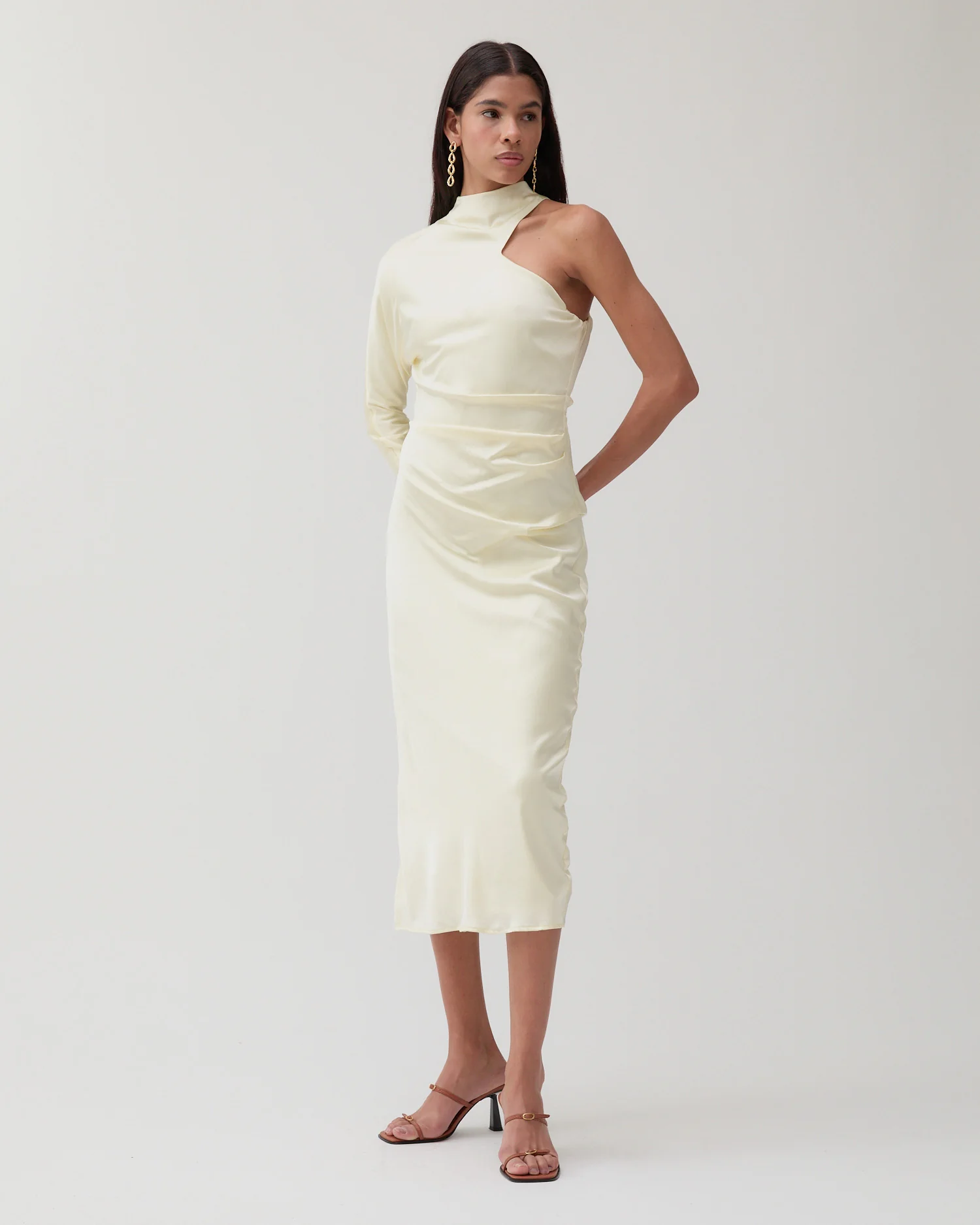 Ola Dress Silk Satin Butter - Image 7