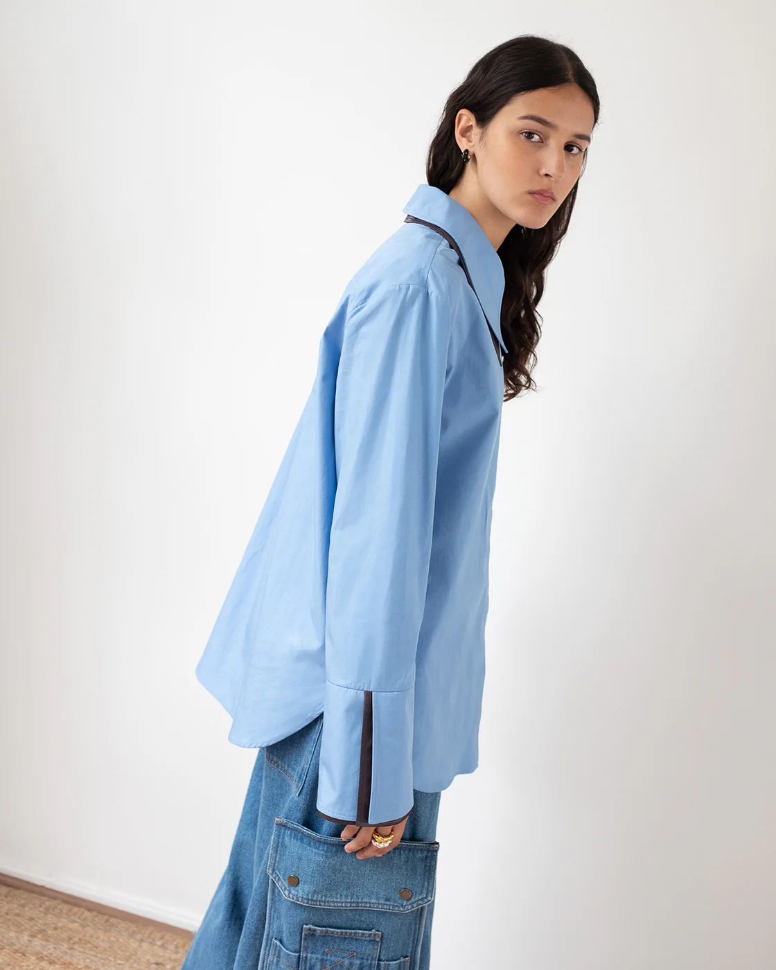 Parker Shirt Organic Cotton Blue - Image 2