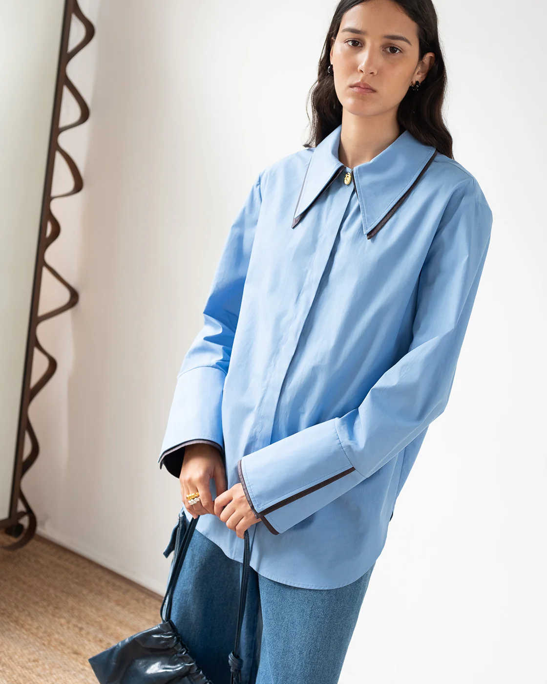 Parker Shirt Organic Cotton Blue - Image 4