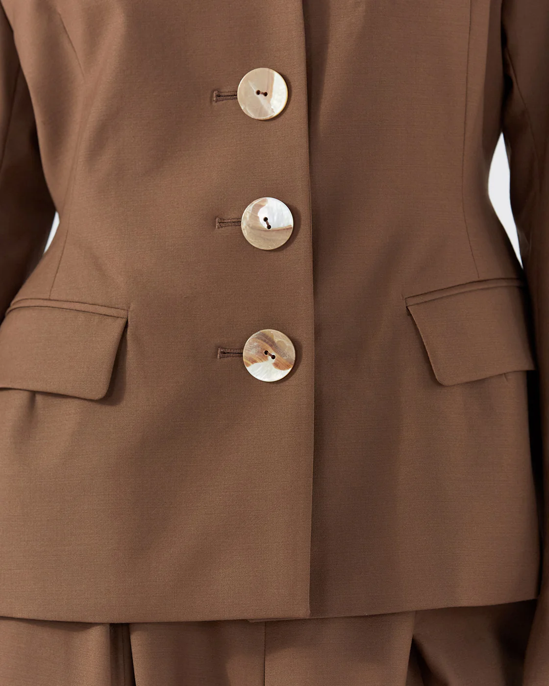 Perrin Blazer Wool Blend Brown - Image 5