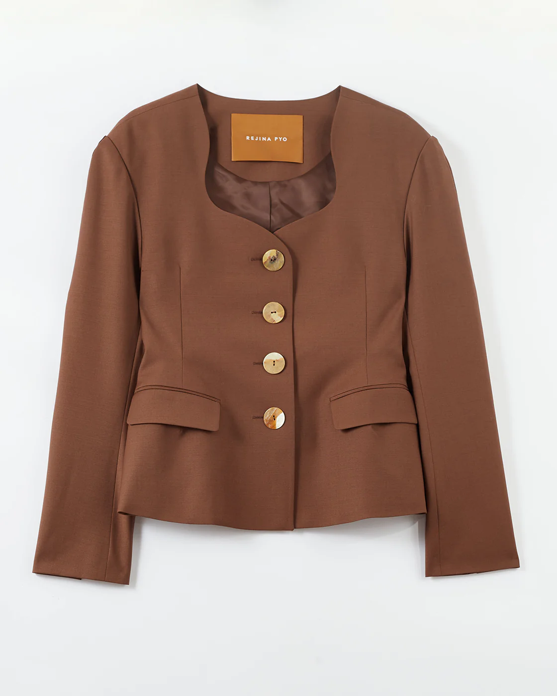 Perrin Blazer Wool Blend Brown - Image 7