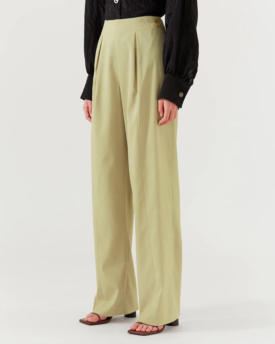 Reine Trousers Tailored Suiting Sage - Image 2