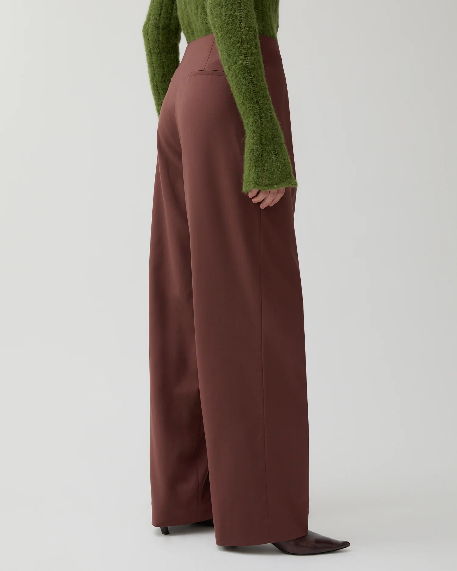 Reine Trousers Wool Blend Brown - Image 4