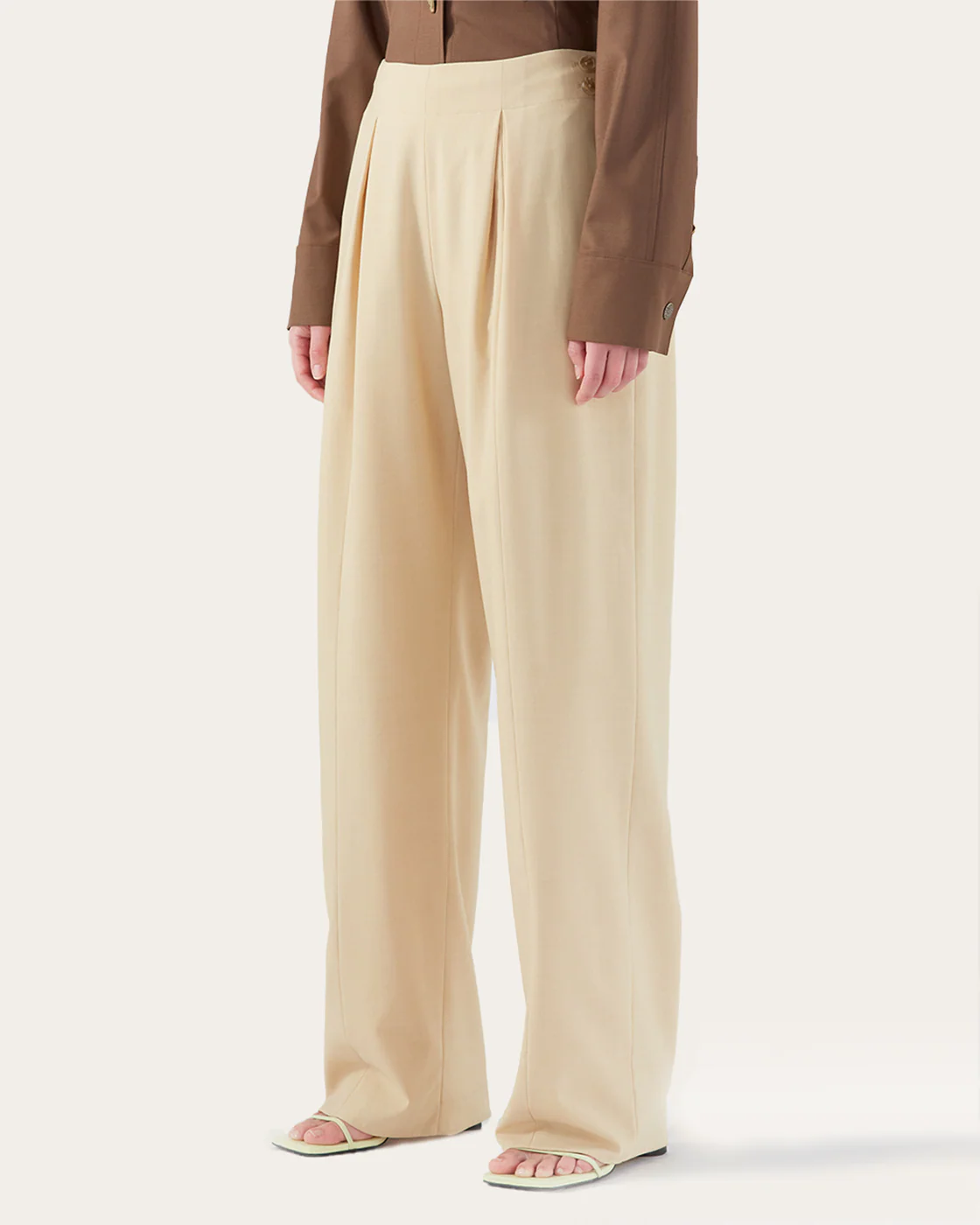 Reine Trousers Wool Blend Shortbread