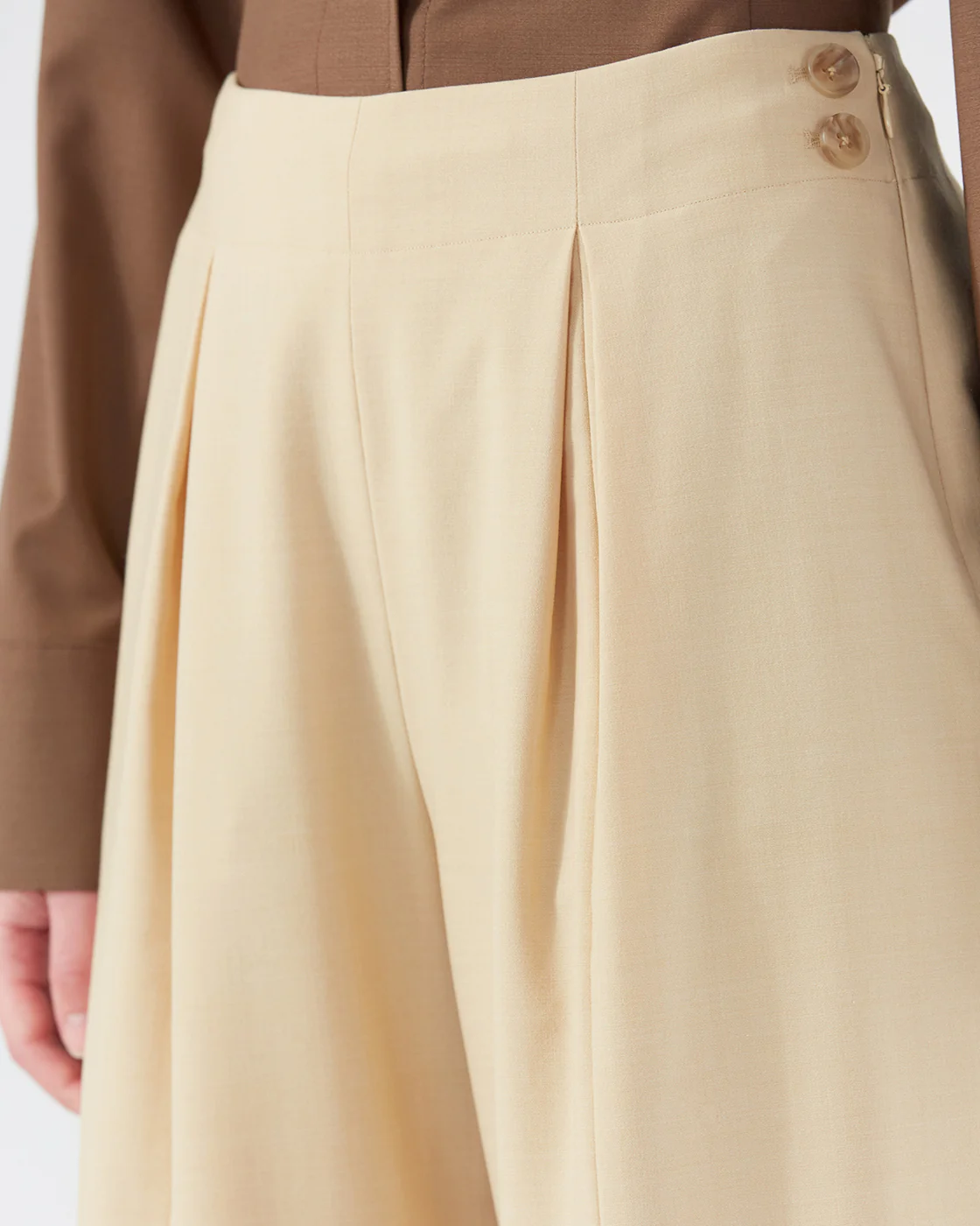 Reine Trousers Wool Blend Shortbread - Image 4