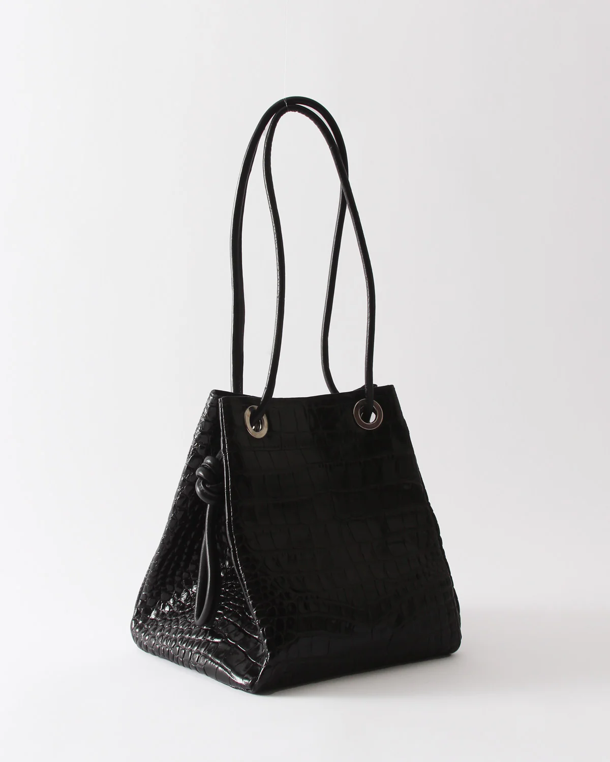 Rita Bucket Leather Embossed Black - Image 4