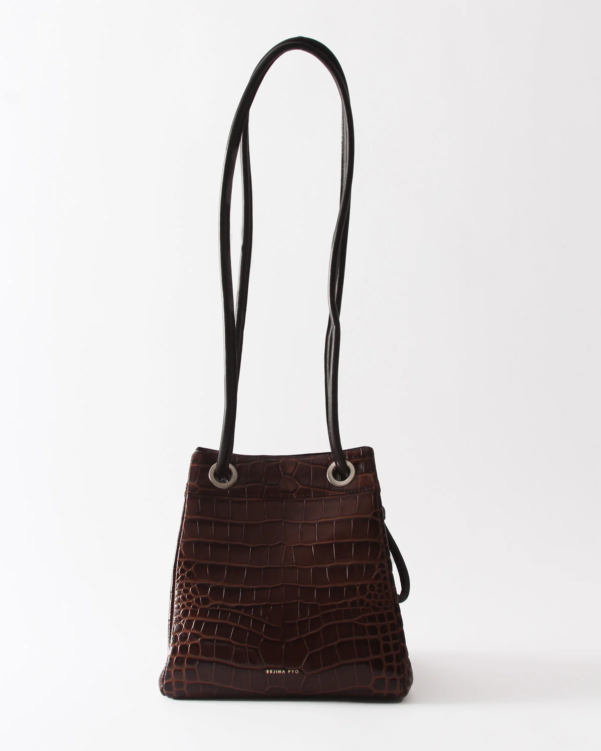 Rita Bucket Leather Embossed Brown - Image 2