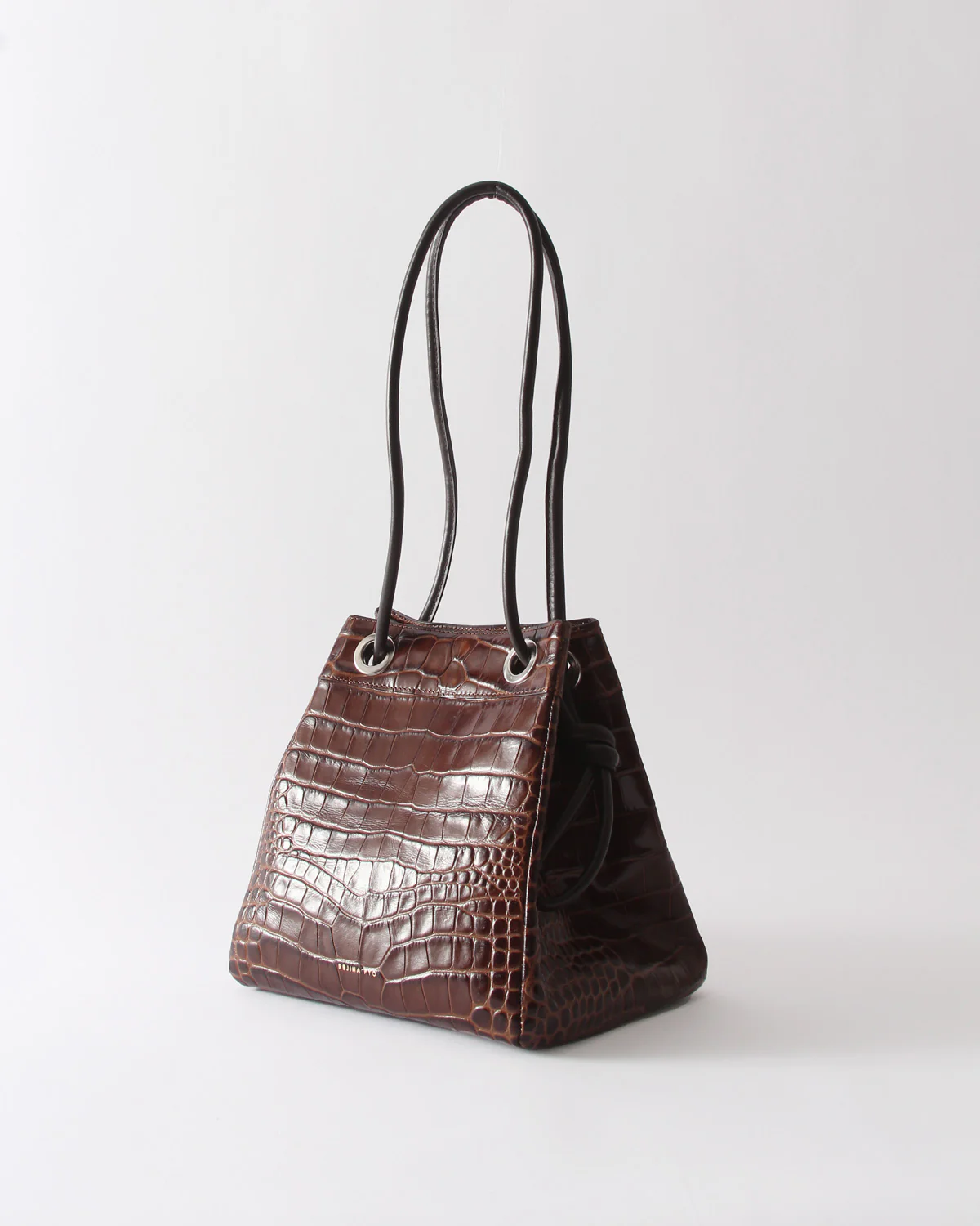 Rita Bucket Leather Embossed Brown - Image 6