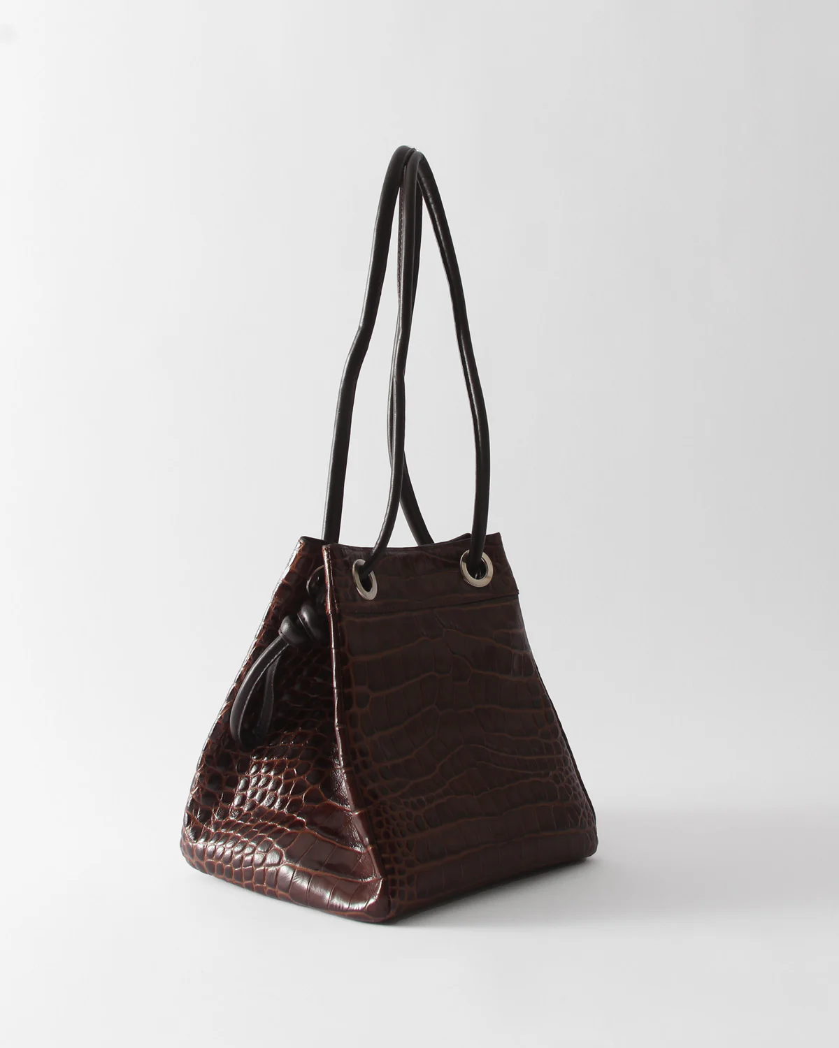 Rita Bucket Leather Embossed Brown - Image 8