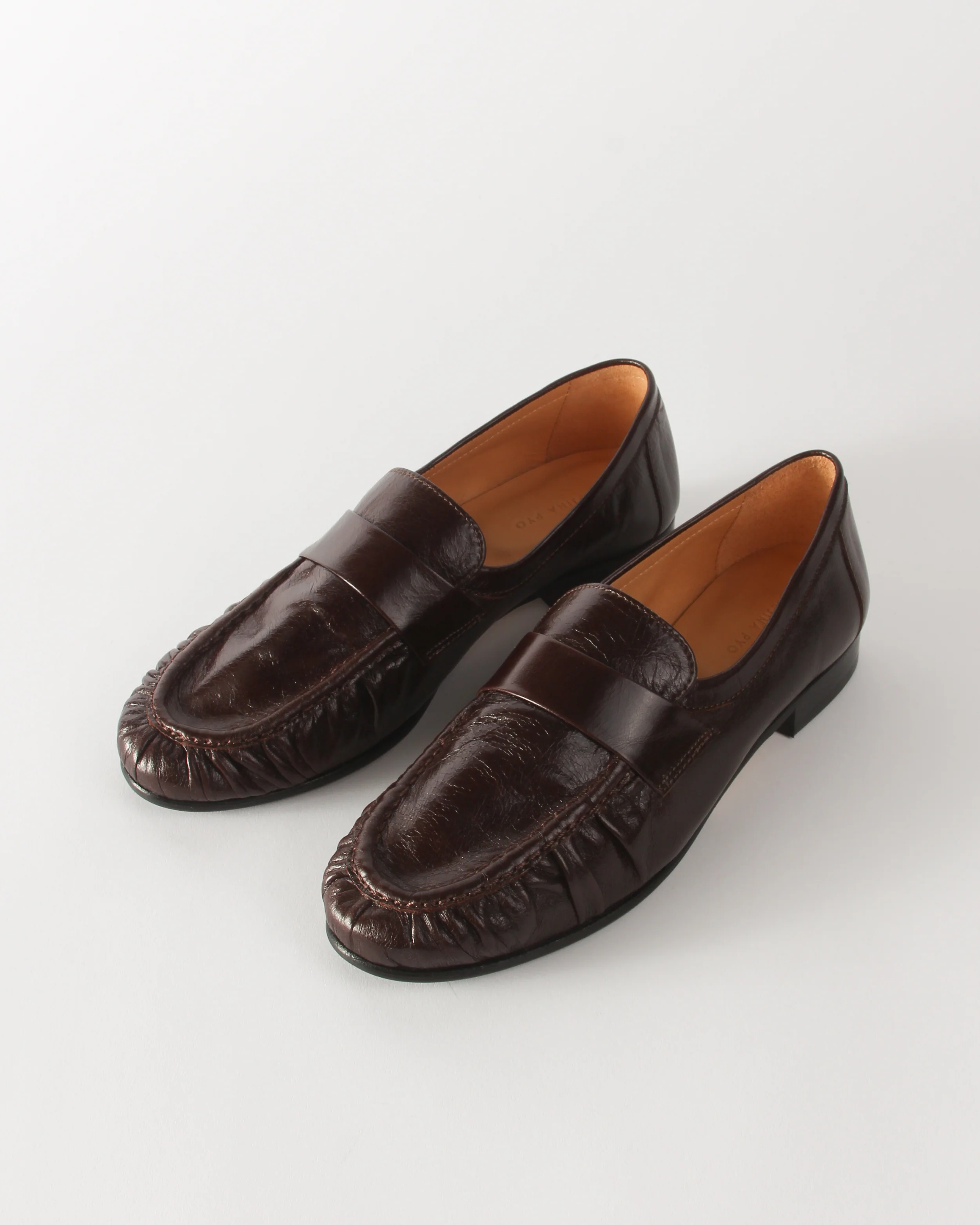 Ruched Loafer Leather Morgano - Image 4