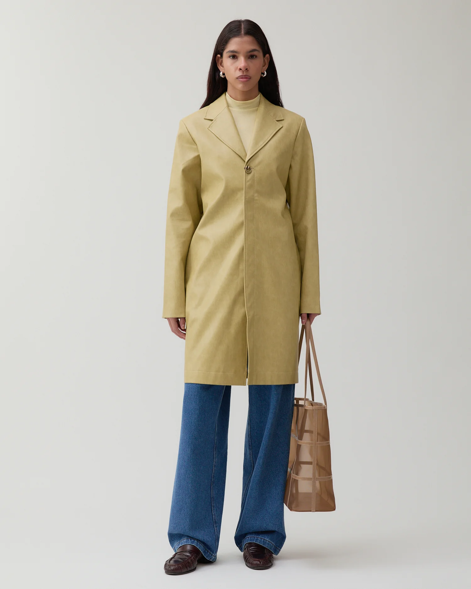 Samantha Jacket Faux Leather Beige - Image 4