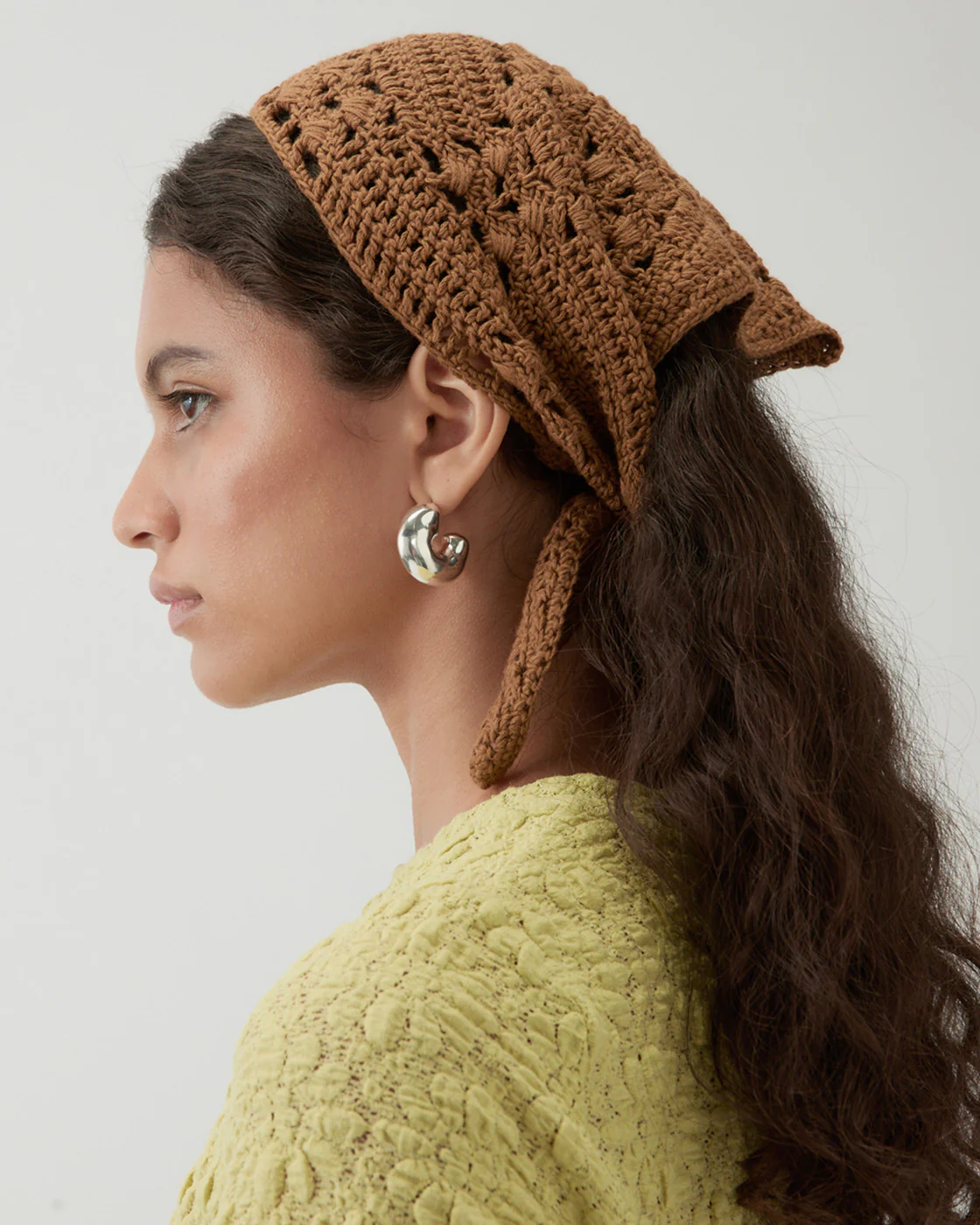 Sandy Headscarf Organic Cotton Chestnut - Image 3