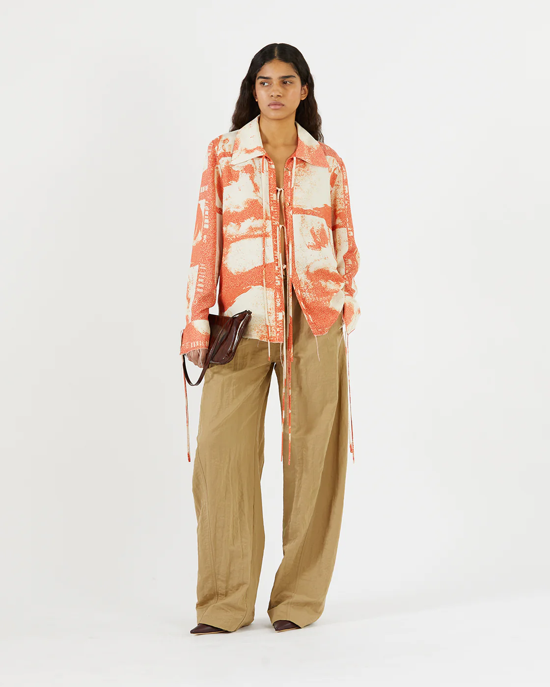 Saskia Shirt Tencel Print Rust - Image 2
