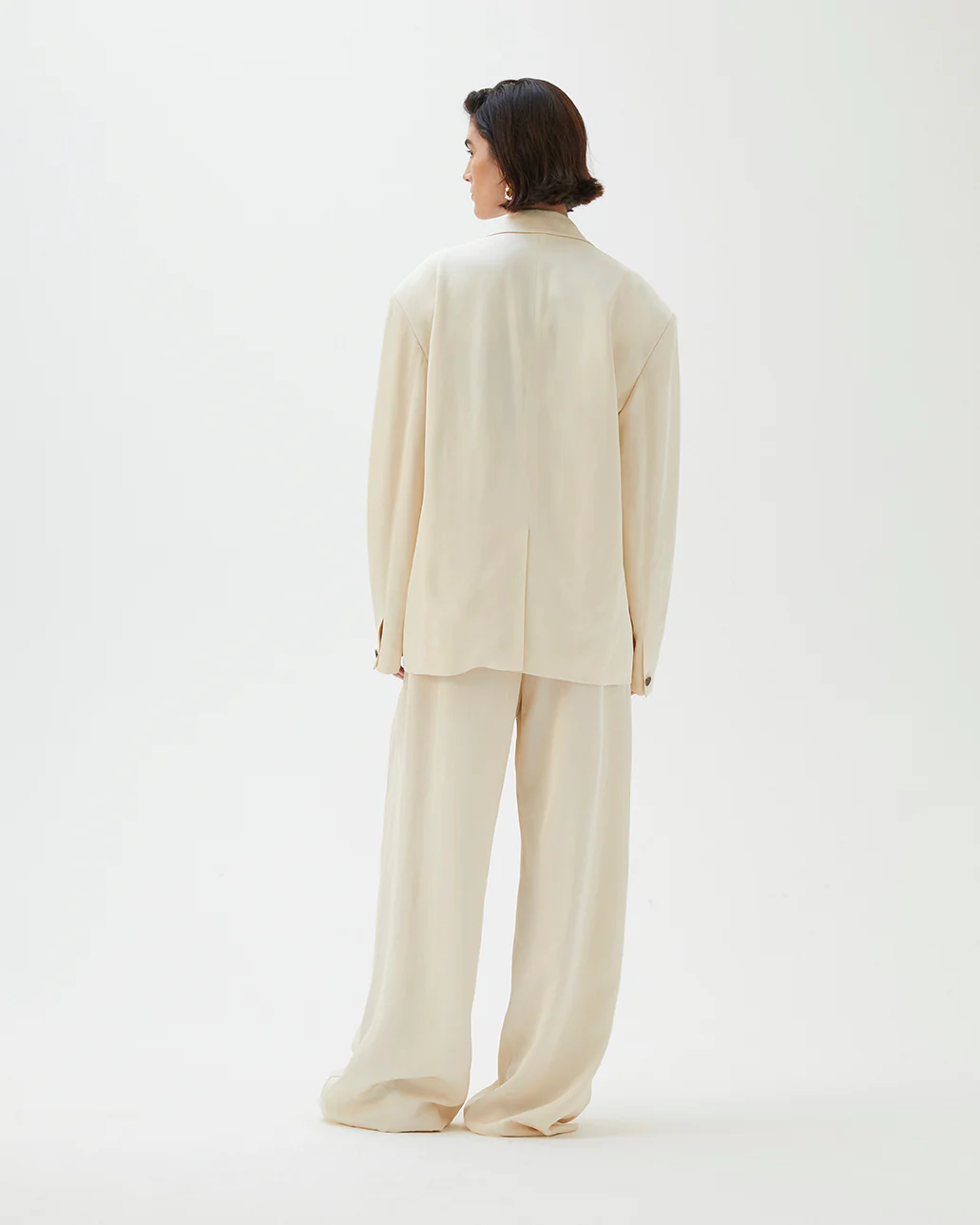 Sloane Jacket Viscose Twill Off-White - Image 3