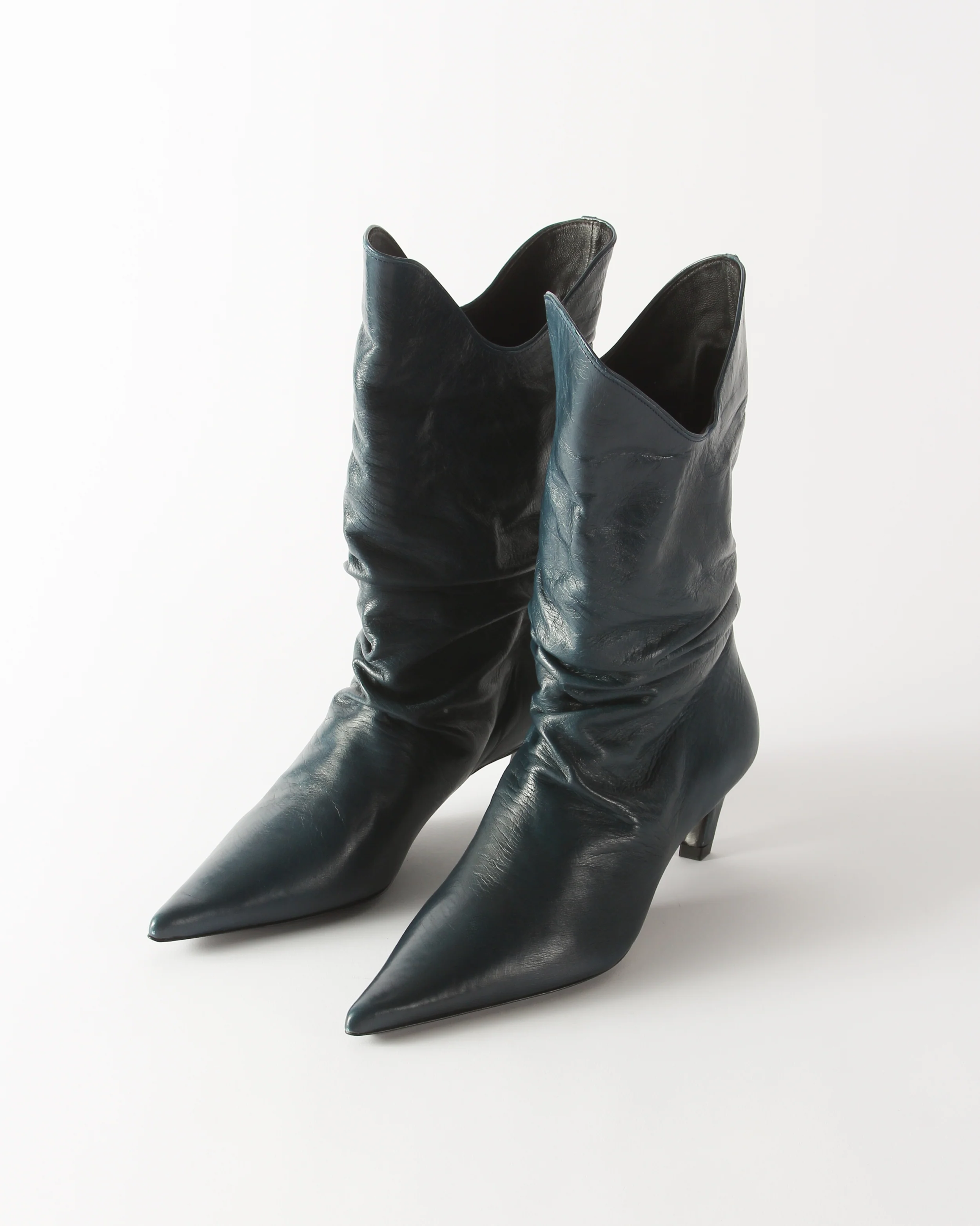 Slouchy Boot Leather Petroleo - Image 3