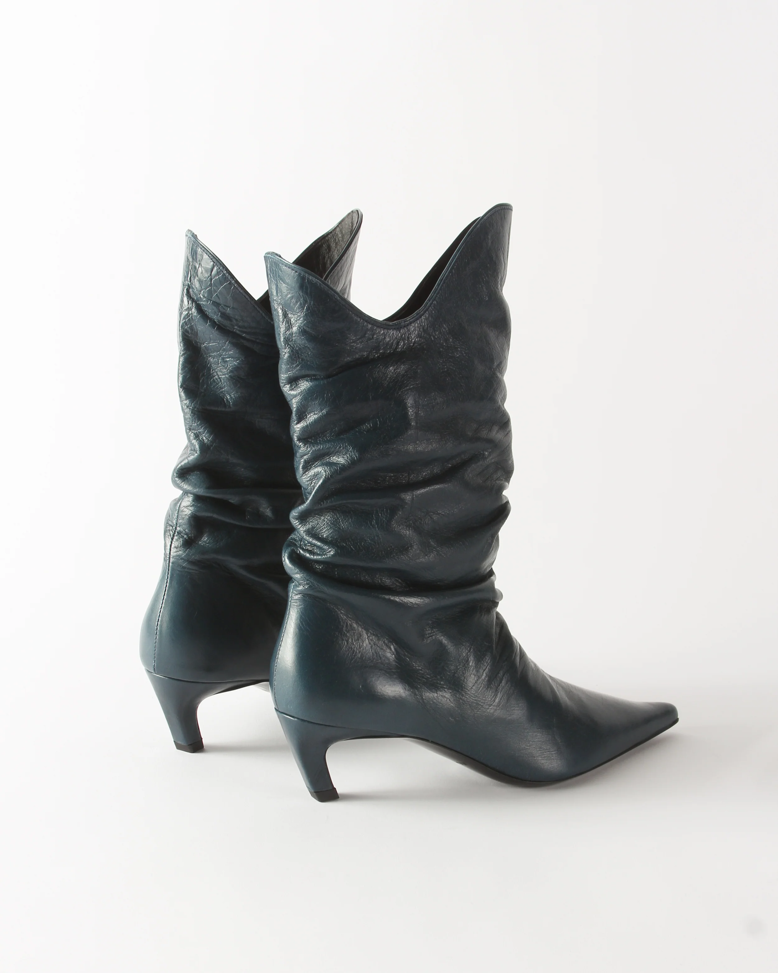Slouchy Boot Leather Petroleo - Image 4