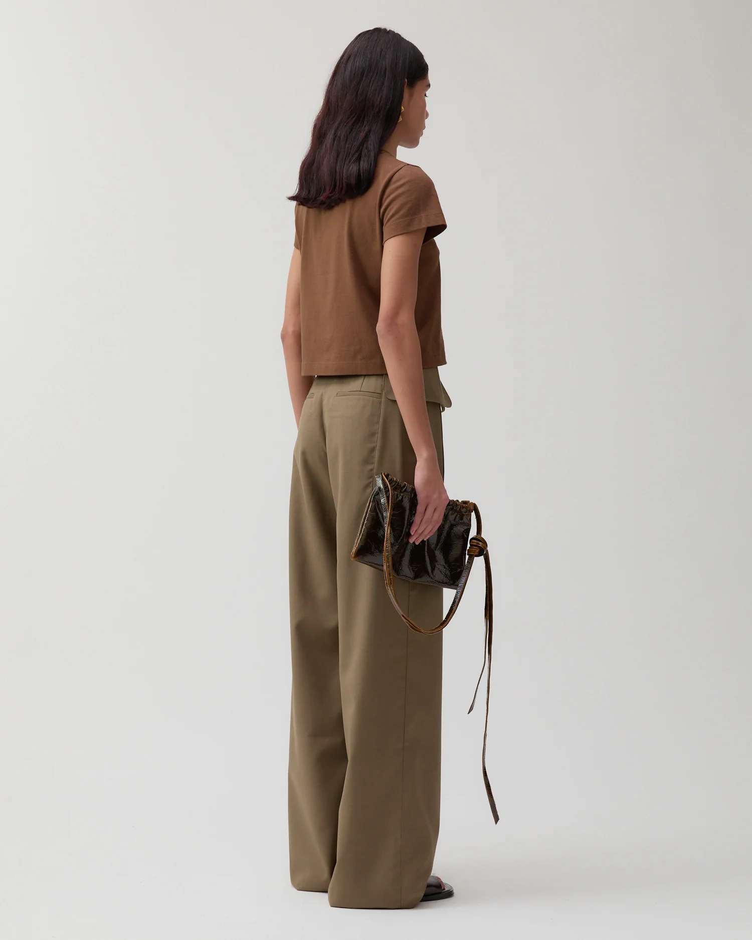 Sonia Trousers Wool Blend Olive - Image 4