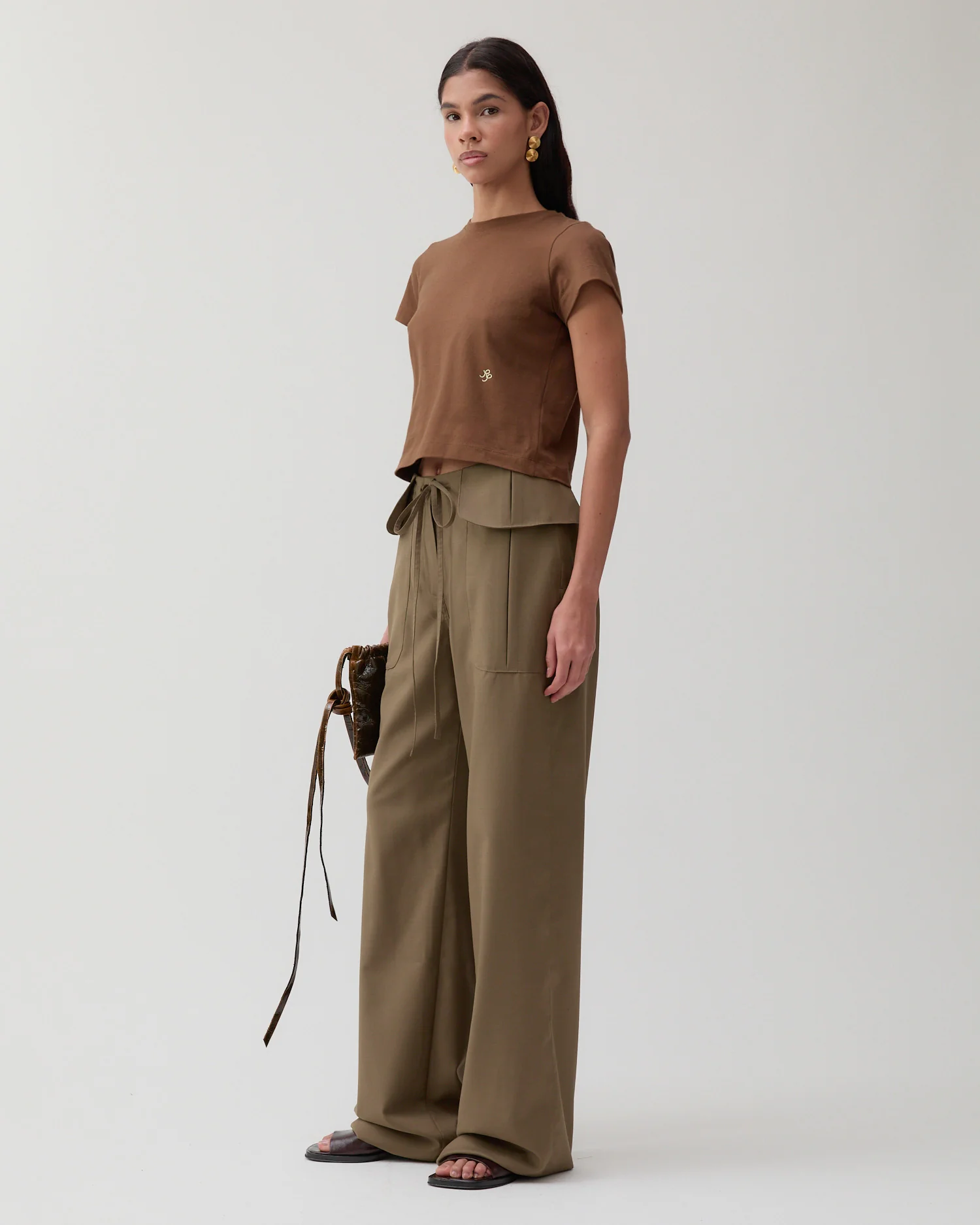Sonia Trousers Wool Blend Olive - Image 7