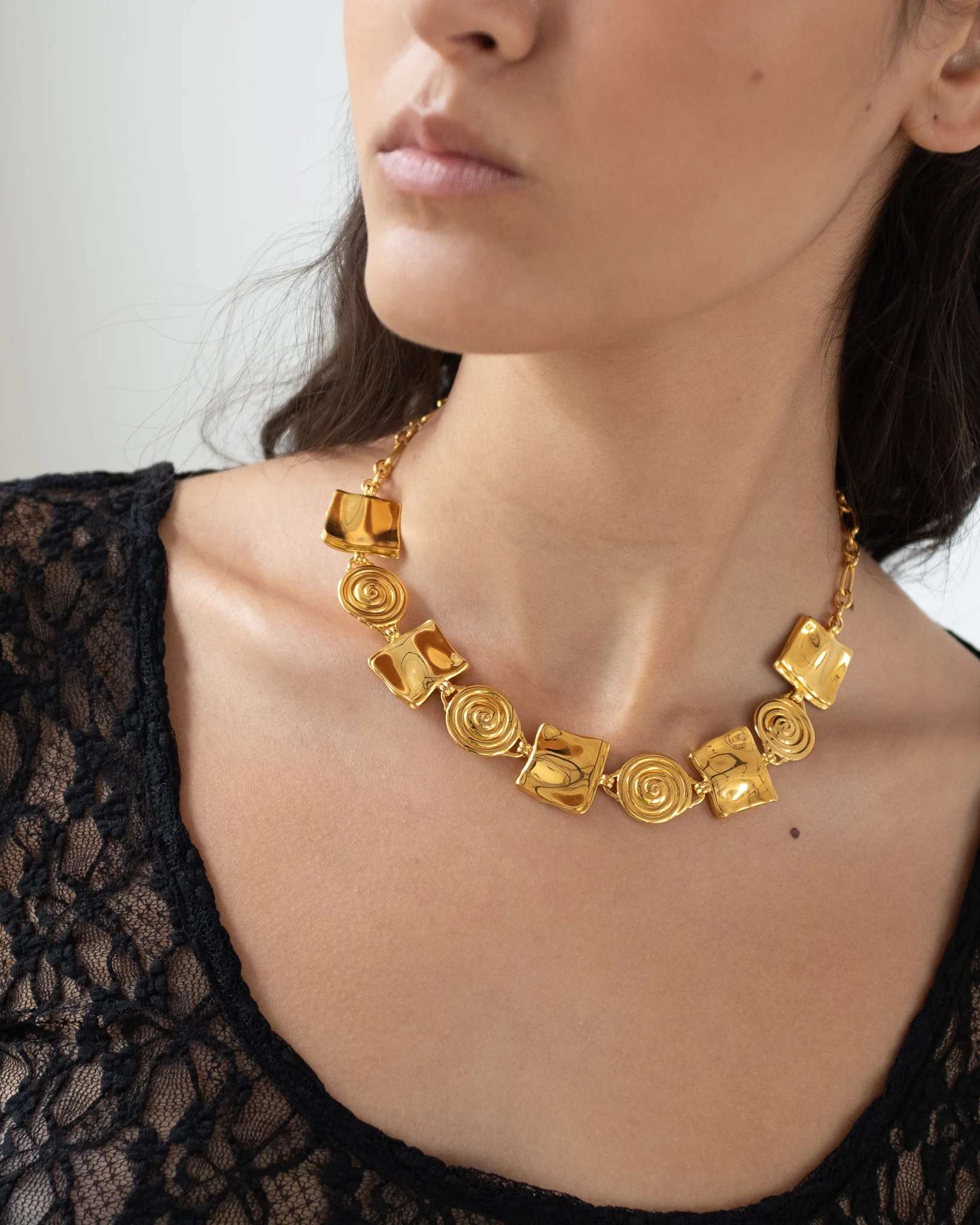 Squiggle Necklace Gold Plated - Image 5