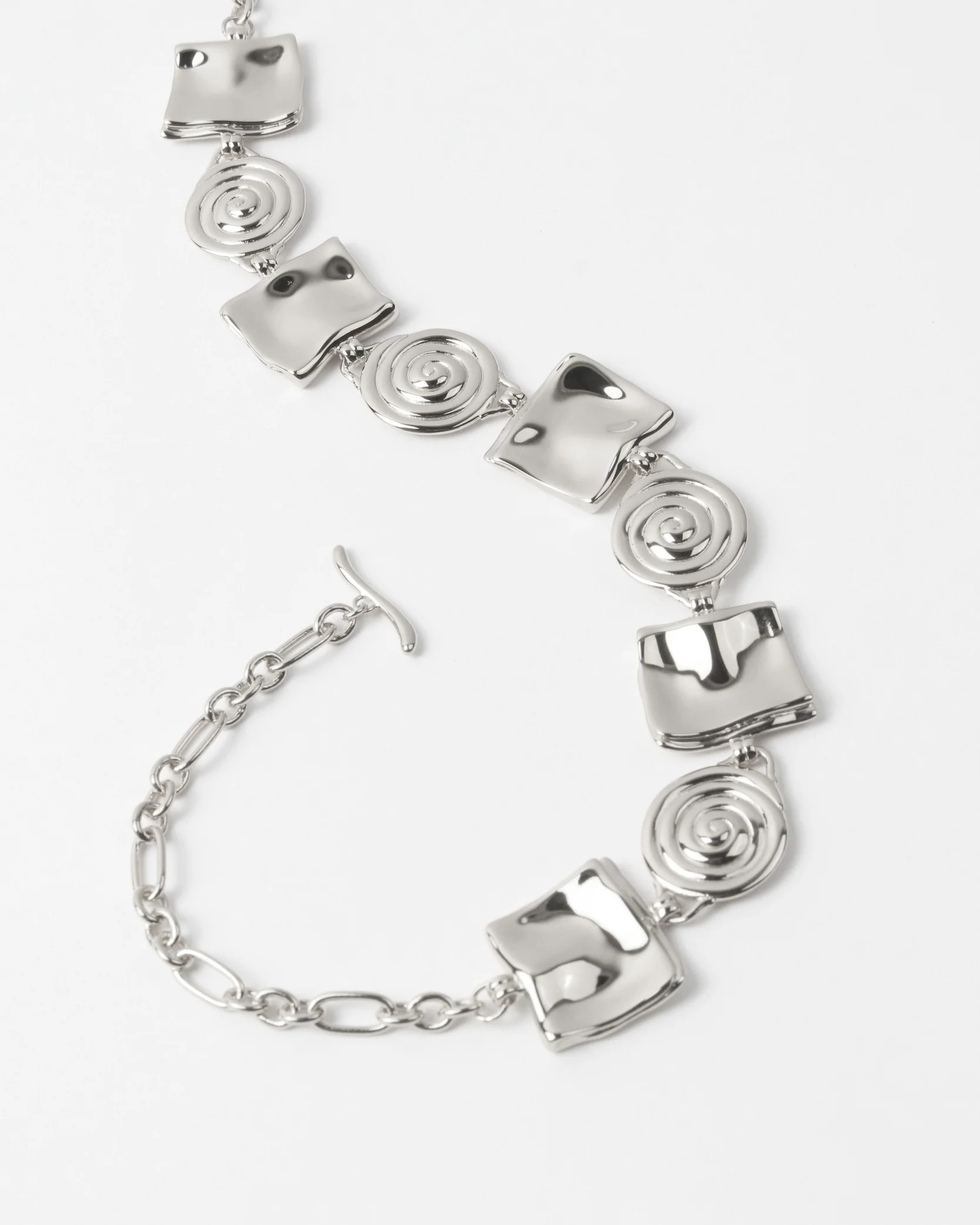 Squiggle Necklace Silver Plated - Image 3
