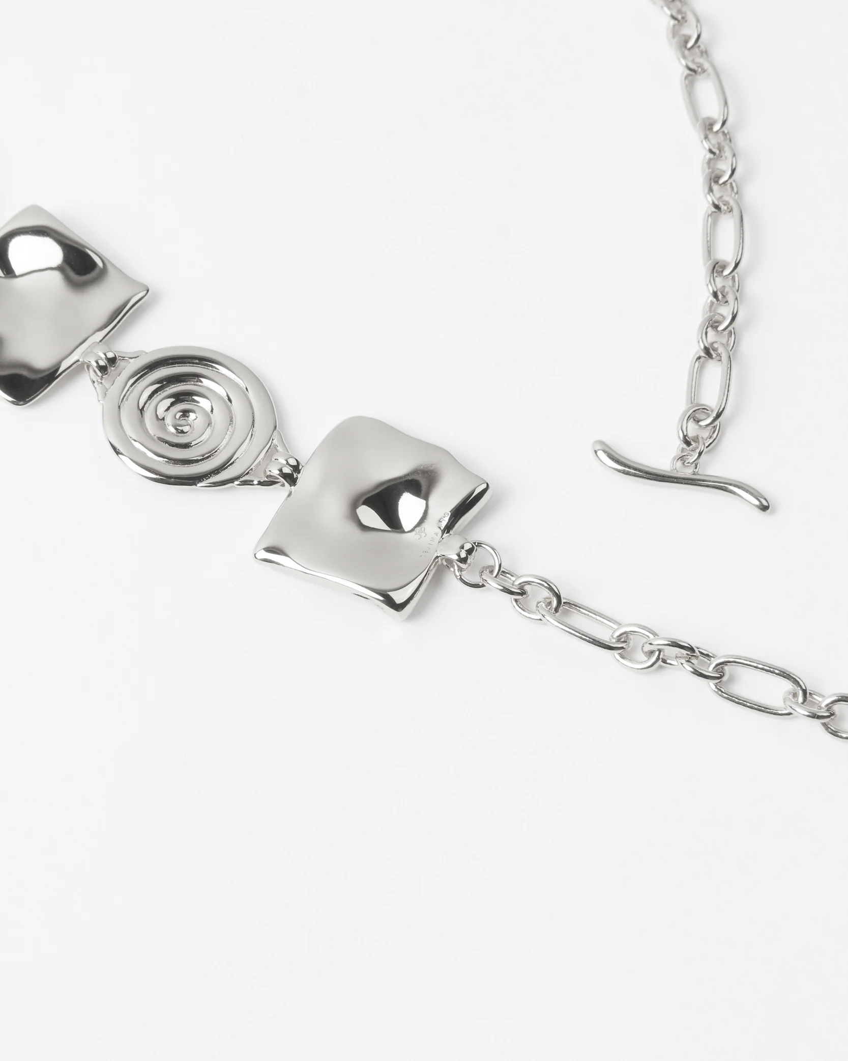 Squiggle Necklace Silver Plated - Image 4