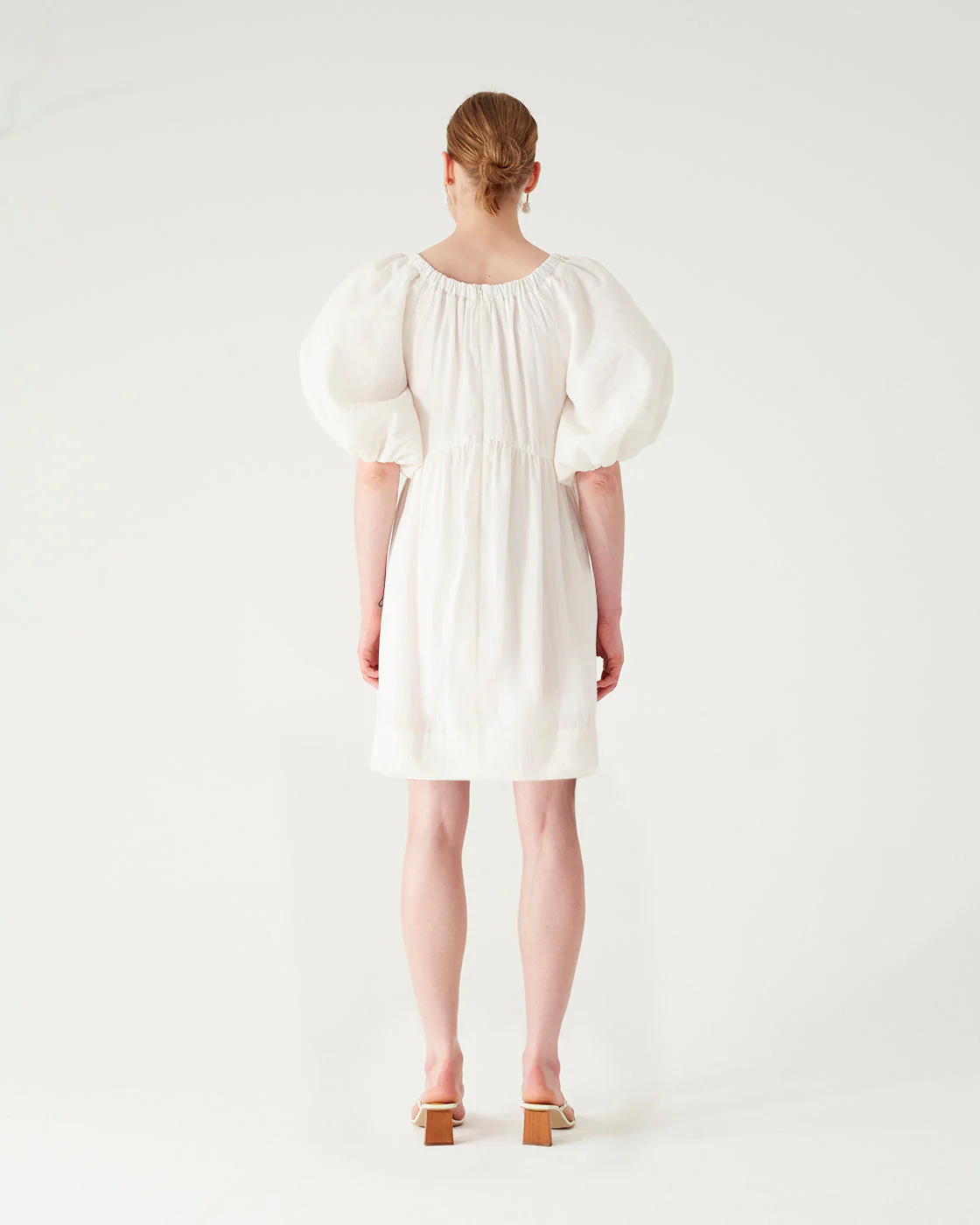 Terry Dress Cotton Blend Jacquard Off White - Image 3