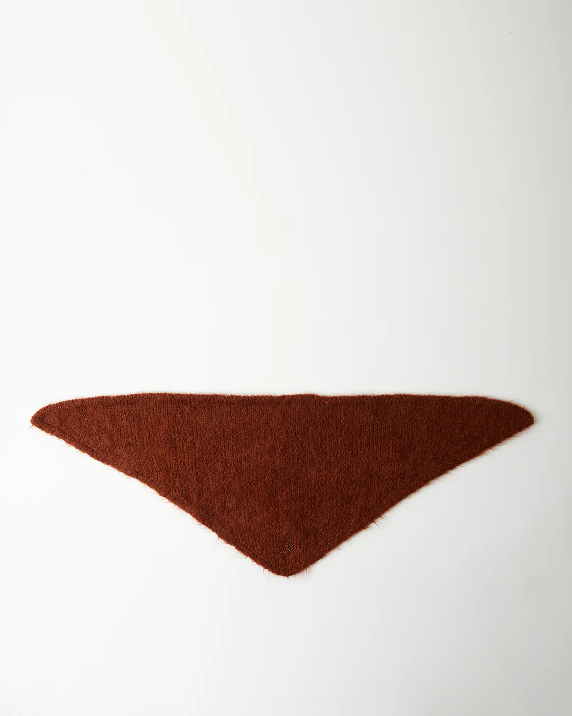 Triangle Scarf Alpaca Blend Brown - Image 5