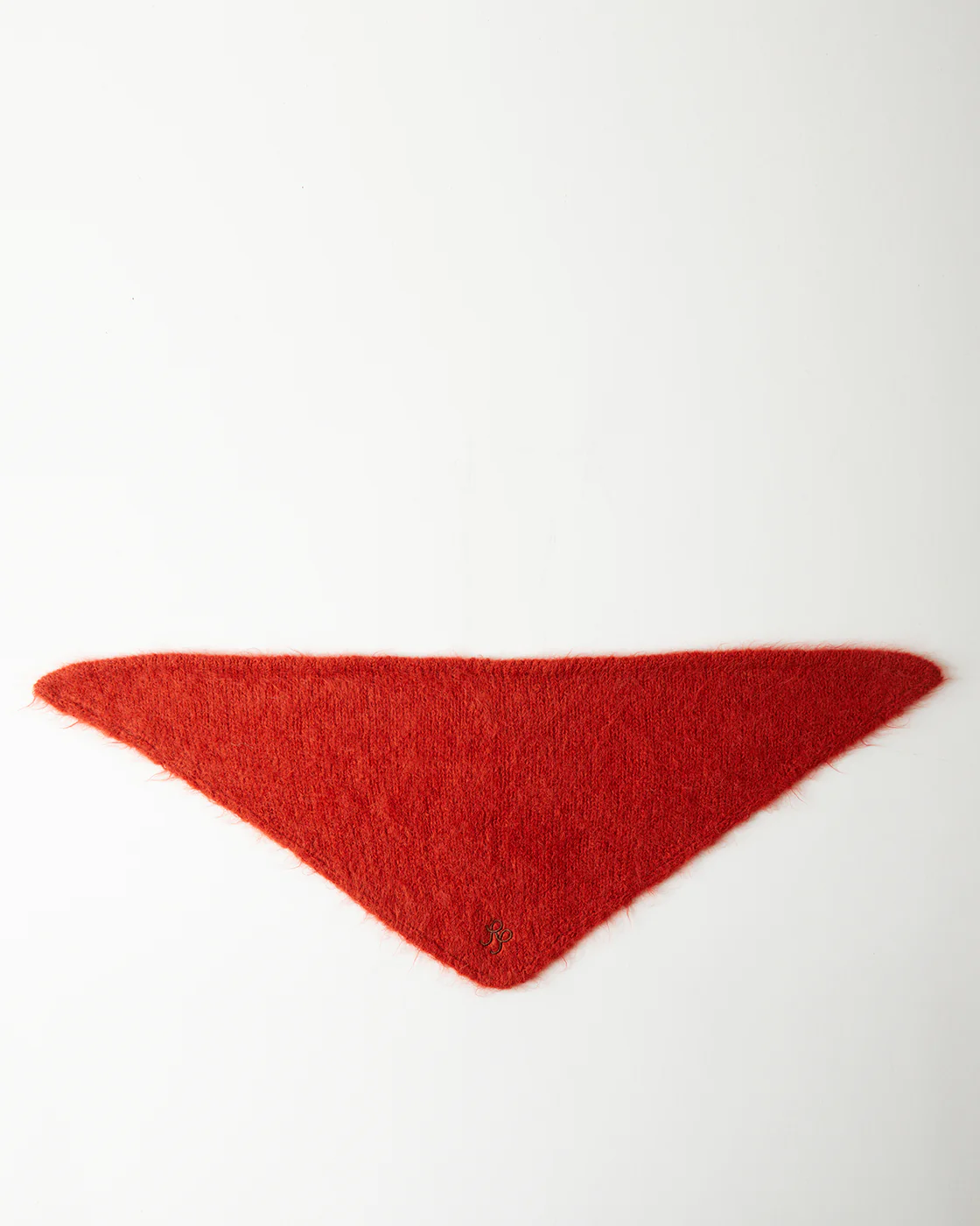 Triangle Scarf Alpaca Blend Red - Image 5