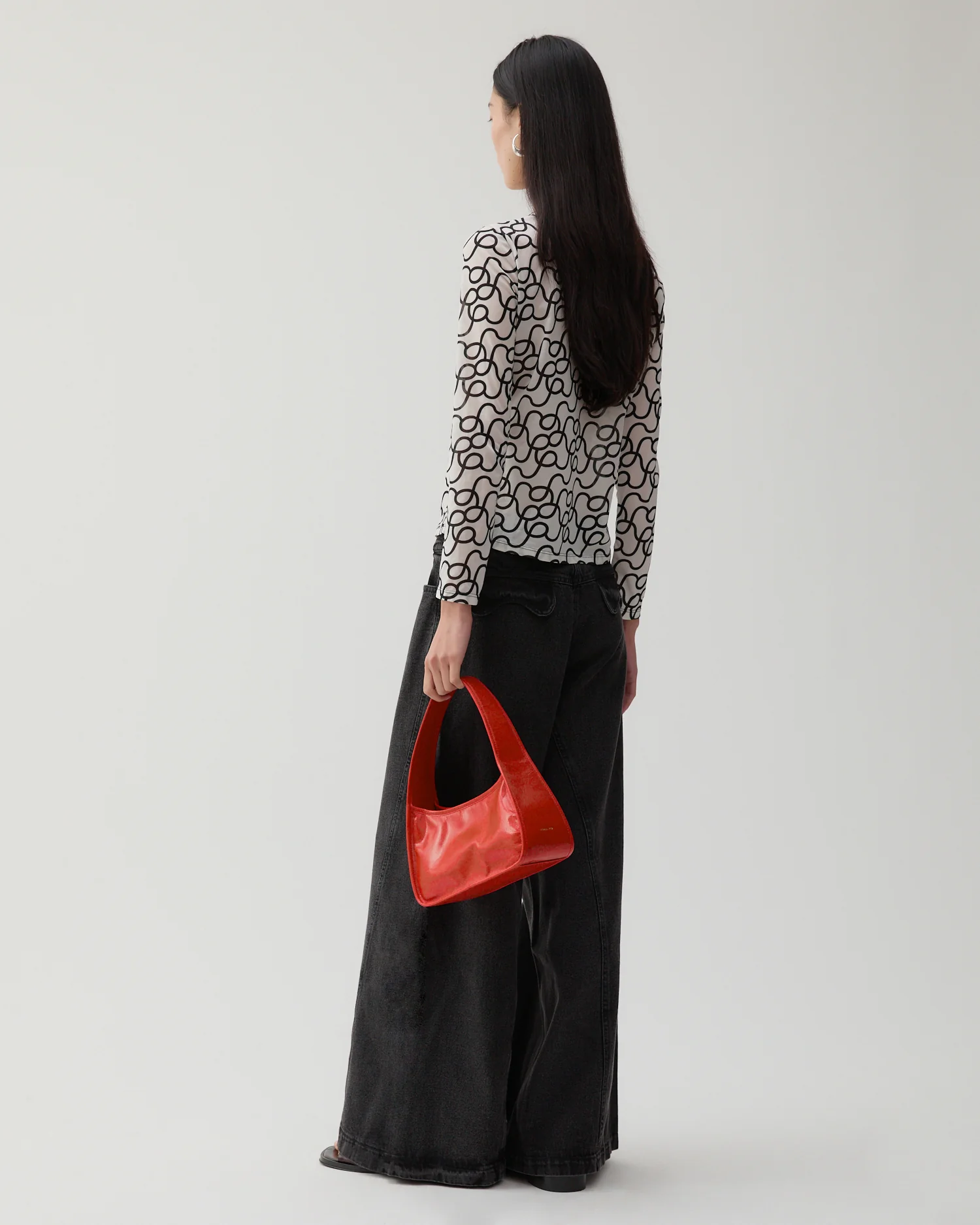 Zoya Top Mesh Printed Off-White - Image 3