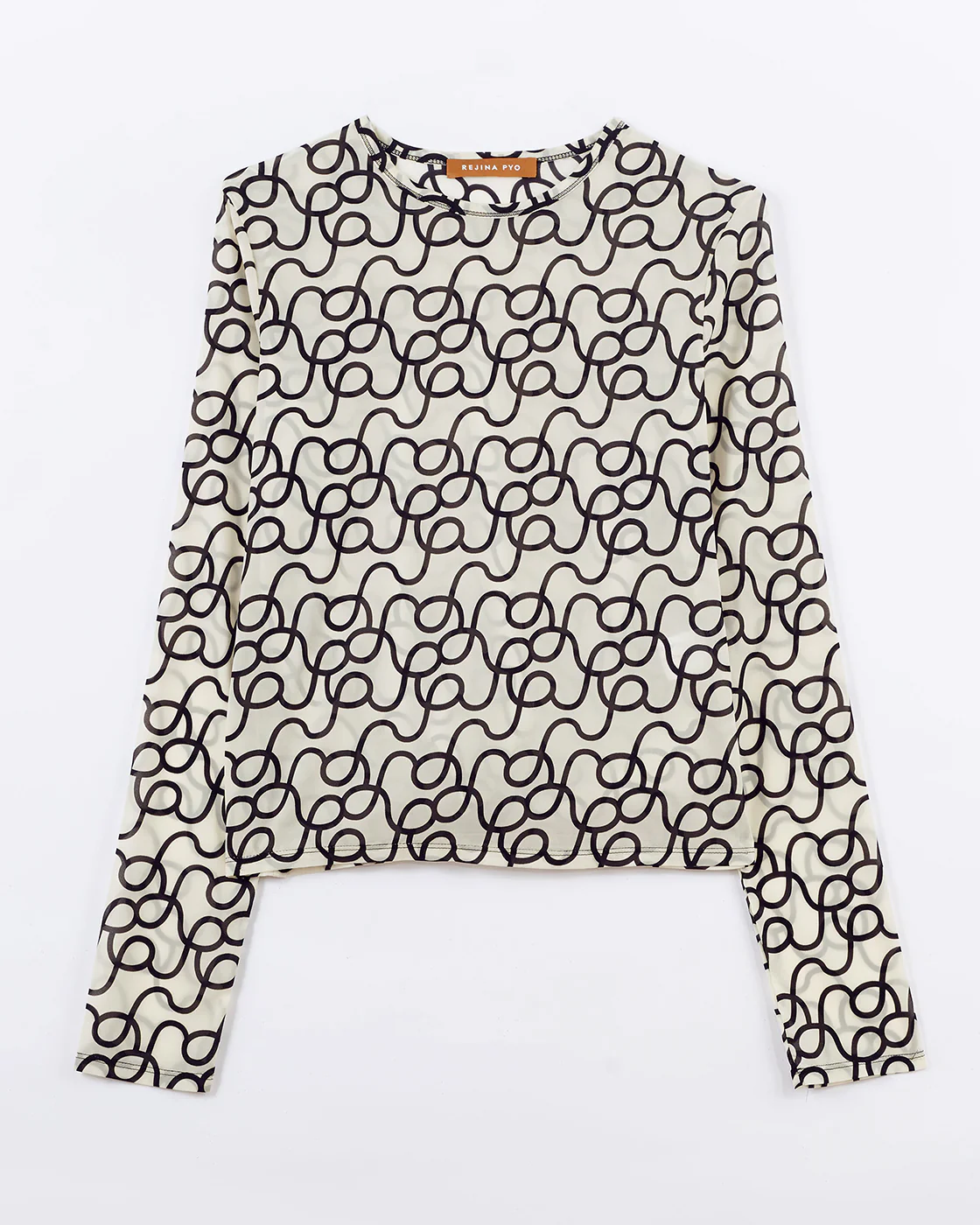 Zoya Top Mesh Printed Off-White - Image 5
